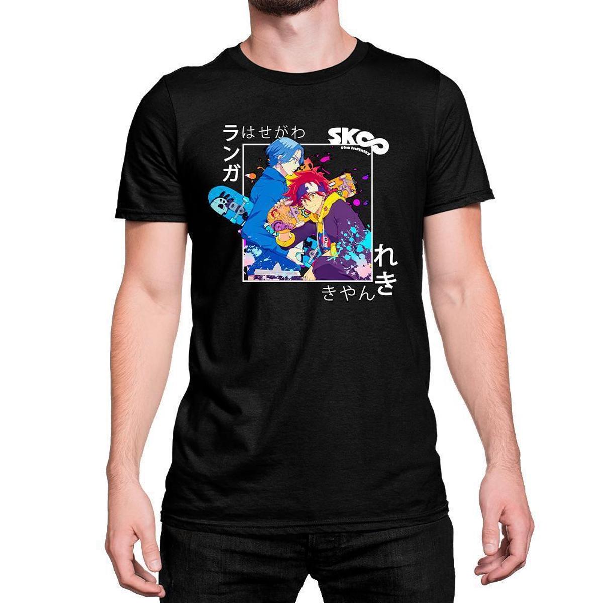 Camiseta T-Shirt SK8 Skate Personagens Mangá Algodão - Preto | Netshoes