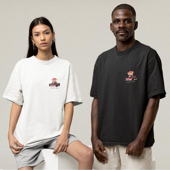Camiseta Techmalhas Estampada Oversized Algodão Masculina