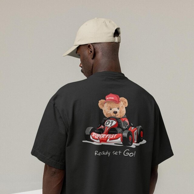 Camiseta Techmalhas Estampada Oversized Algodão Masculina
