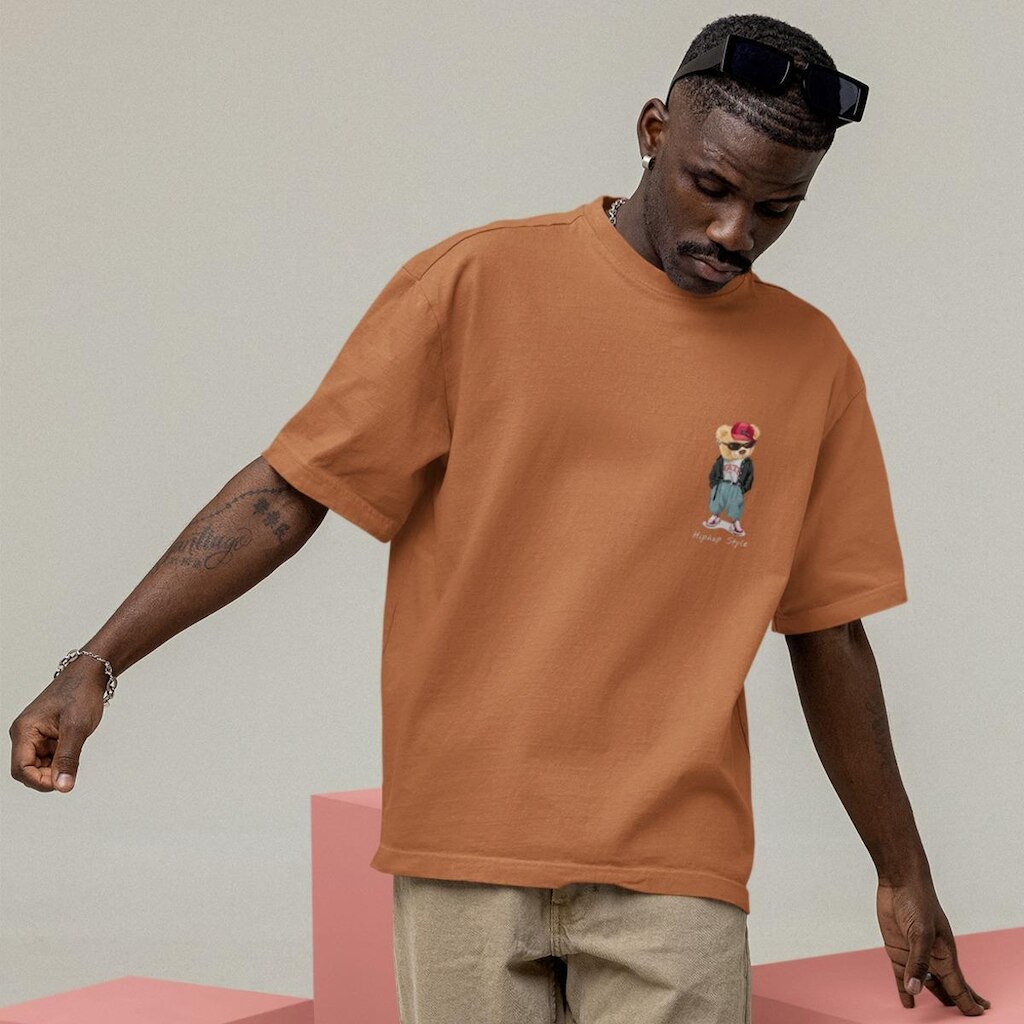 Camiseta Techmalhas Oversized Estampada Academia Casual Masculina