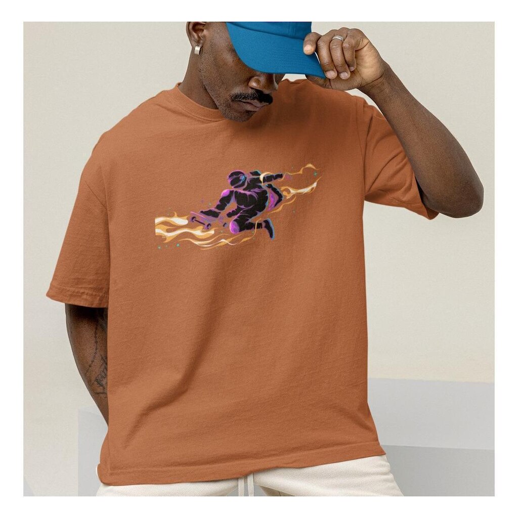 Camiseta Techmalhas Oversized Manga Curta Algodão Masculina
