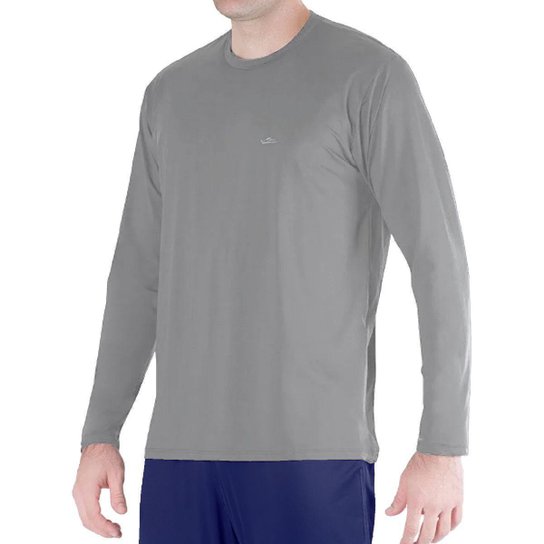 Camiseta Térmica Elite Cinza UPF 50+ Tamanho Especial