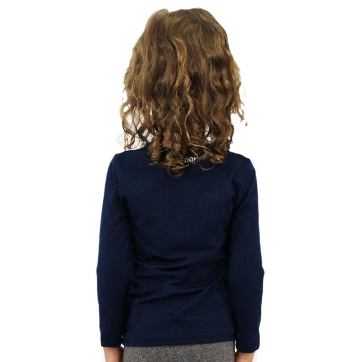 Camiseta Térmica Infantil Menina Proteção UV Manga Longa - Marinho