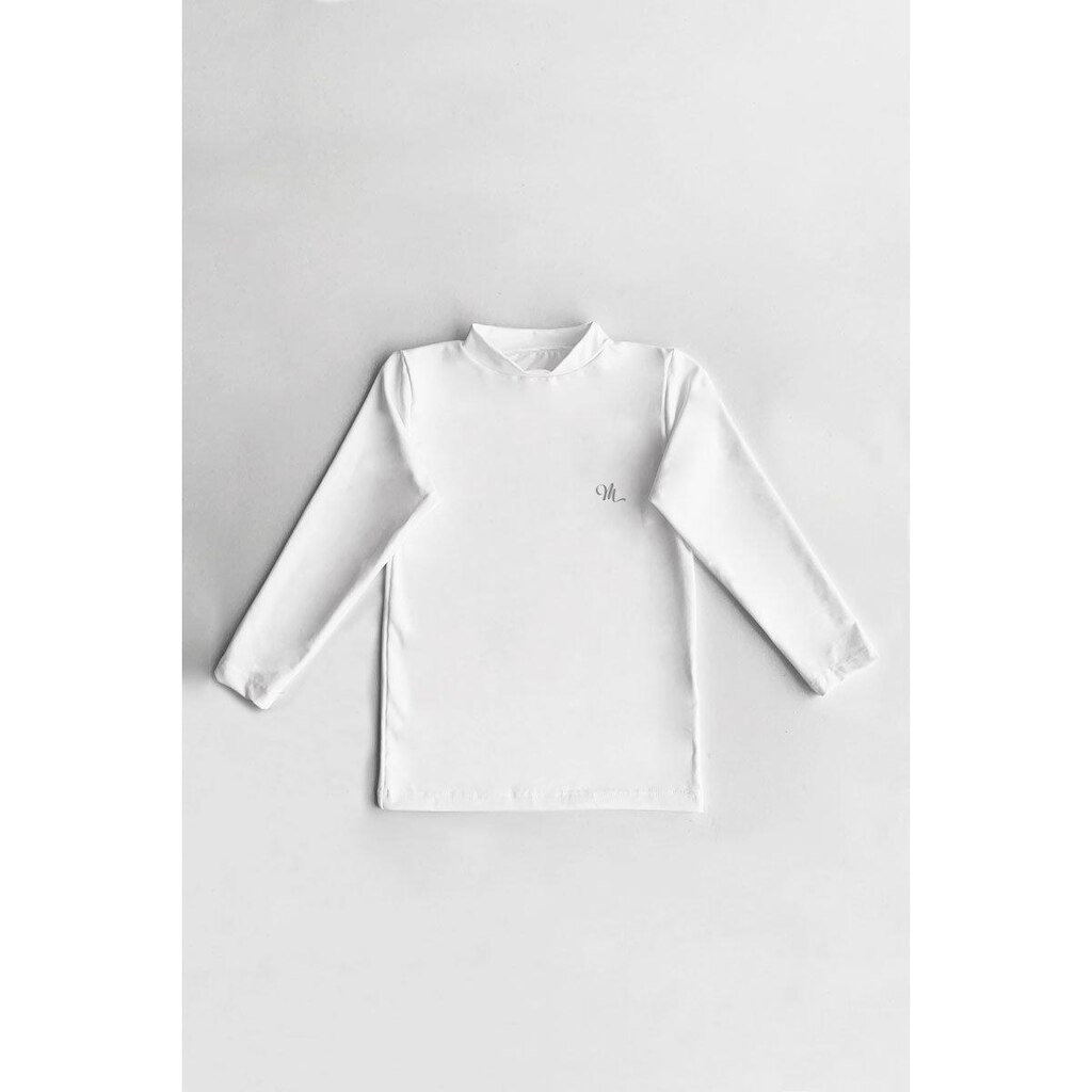 Camiseta Térmica Infantil Peluciada Branco