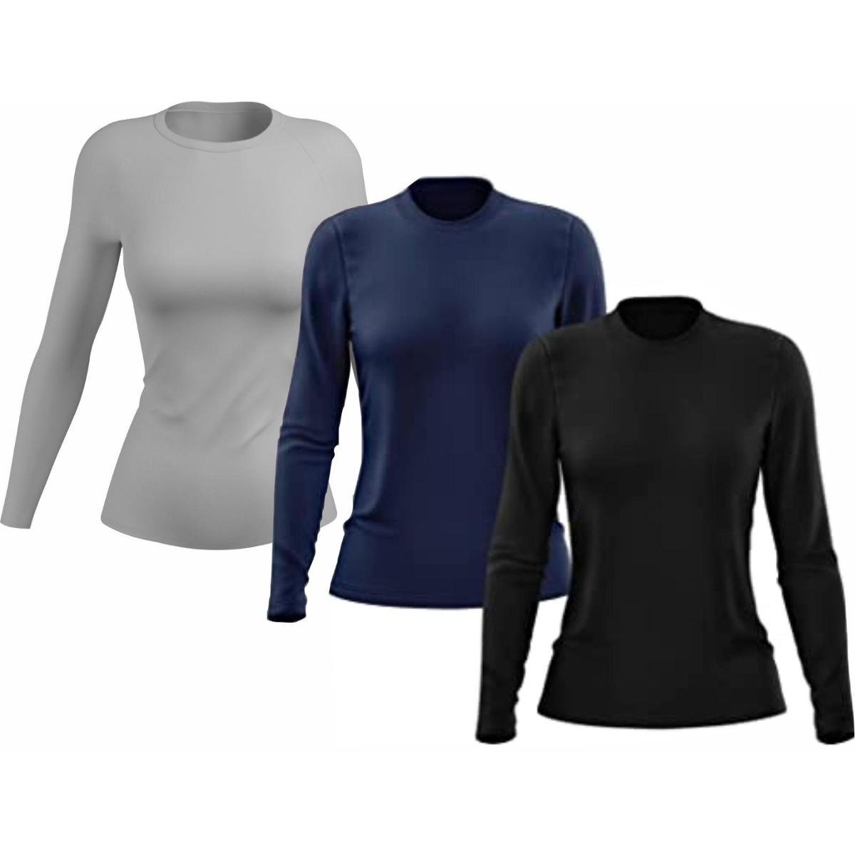 Camiseta Térmica Manga Longa Feminina Segunda Pele Proteção UV 50+ Menor preço em Camiseta Térmica Manga Longa Feminina Segunda Pele Proteção UV 50+