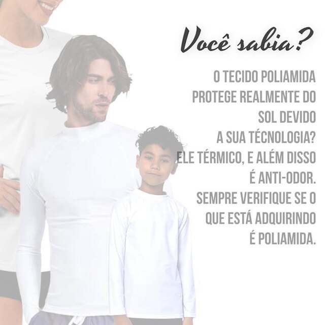 Camiseta Térmica Proteção UV Manga Longa Solar Infantil 245