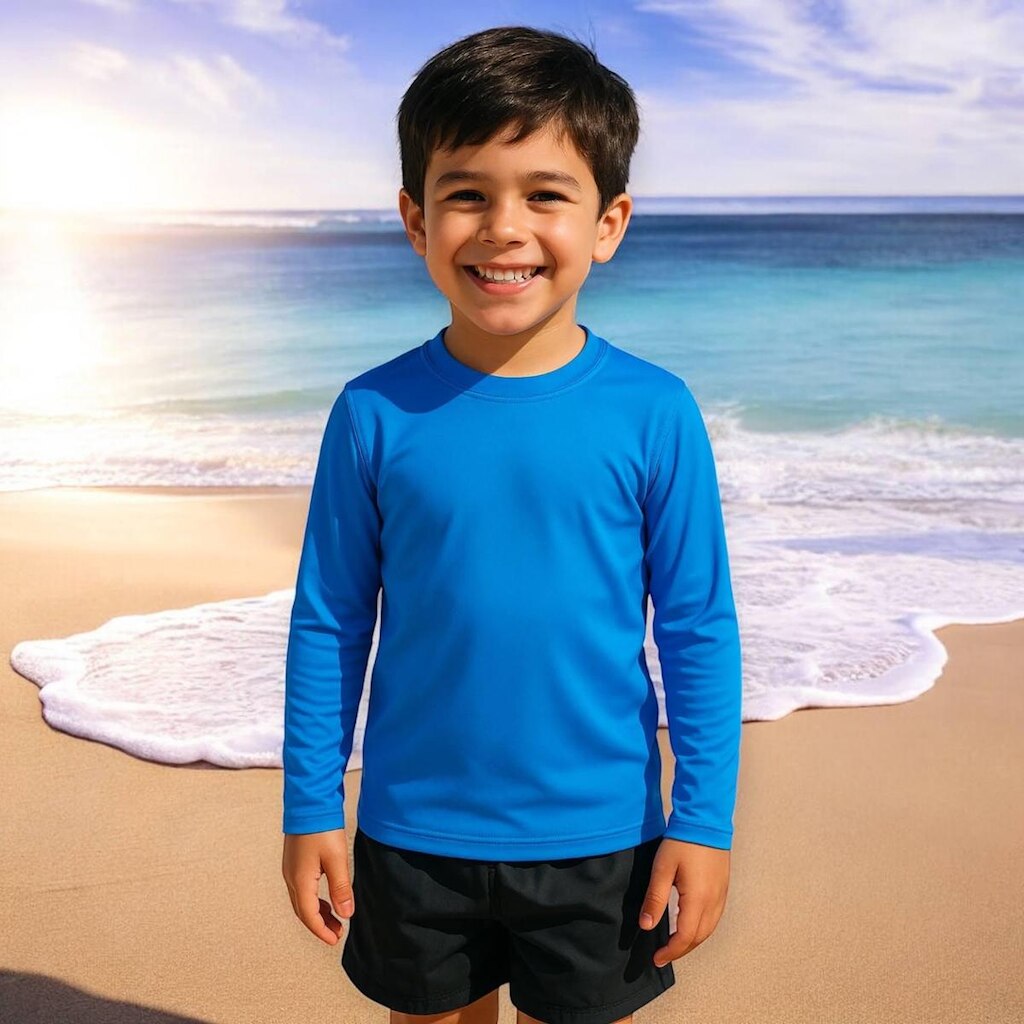 Camiseta Térmica Proteção UV Solar Manga Longa Infantil PLT 352