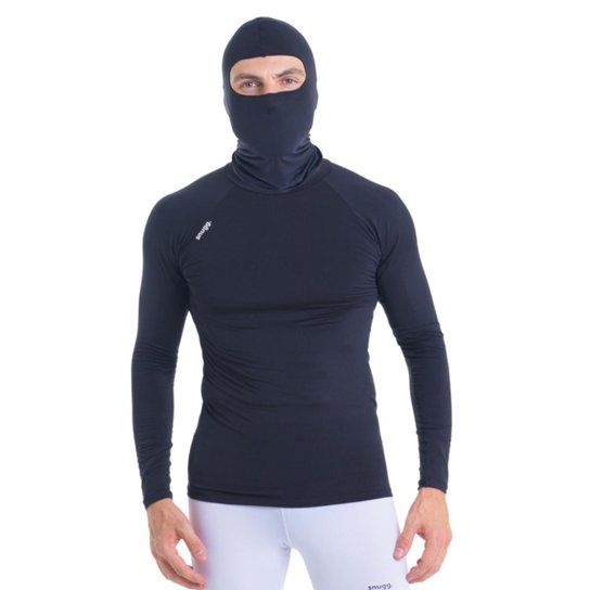 Camiseta Térmica Proteção UV50 e Balaclava Touca Ninja - Preto Menor preço em Camiseta Térmica Proteção UV50 e Balaclava Touca Ninja - Preto