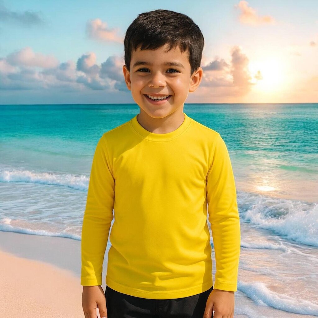 Camiseta Térmica Proteção UV50+ Manga Longa Solar Infantil PLT 351