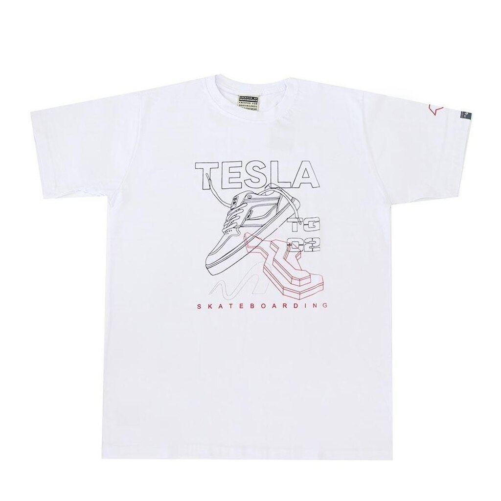 Camiseta Tesla Lights - Branco