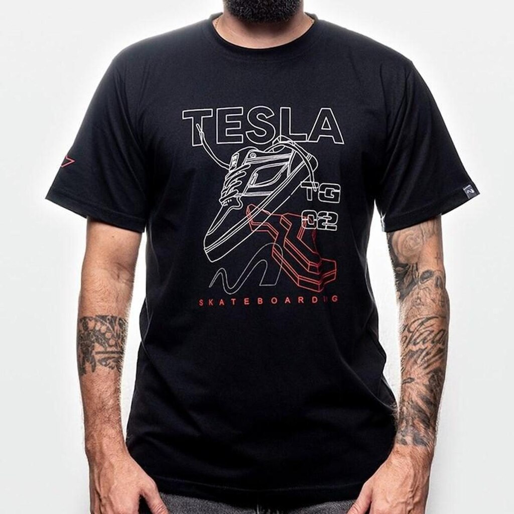 Camiseta Tesla Skate TG02 Preta