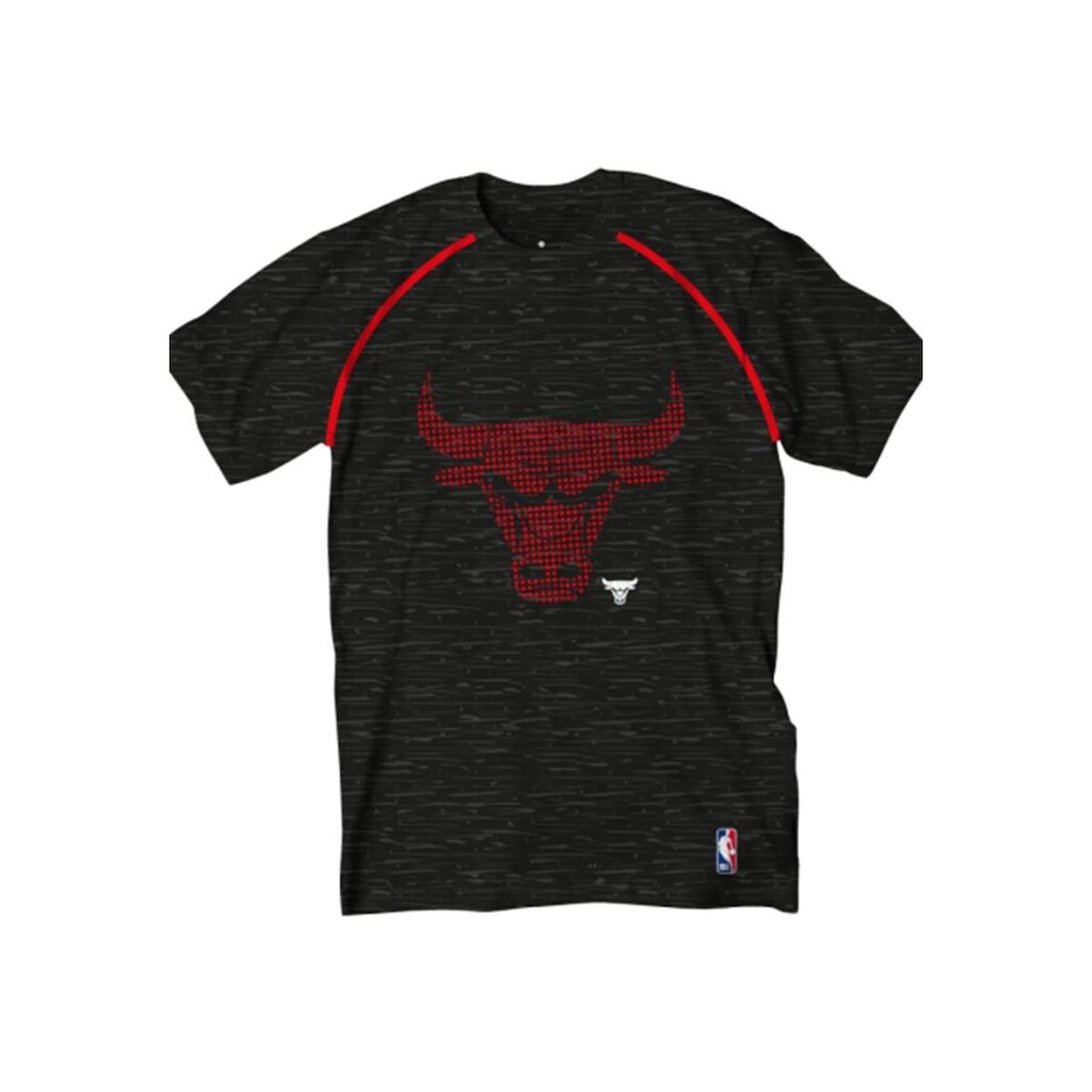 Camiseta Textura Chicago Buls Nba Preta Mescla