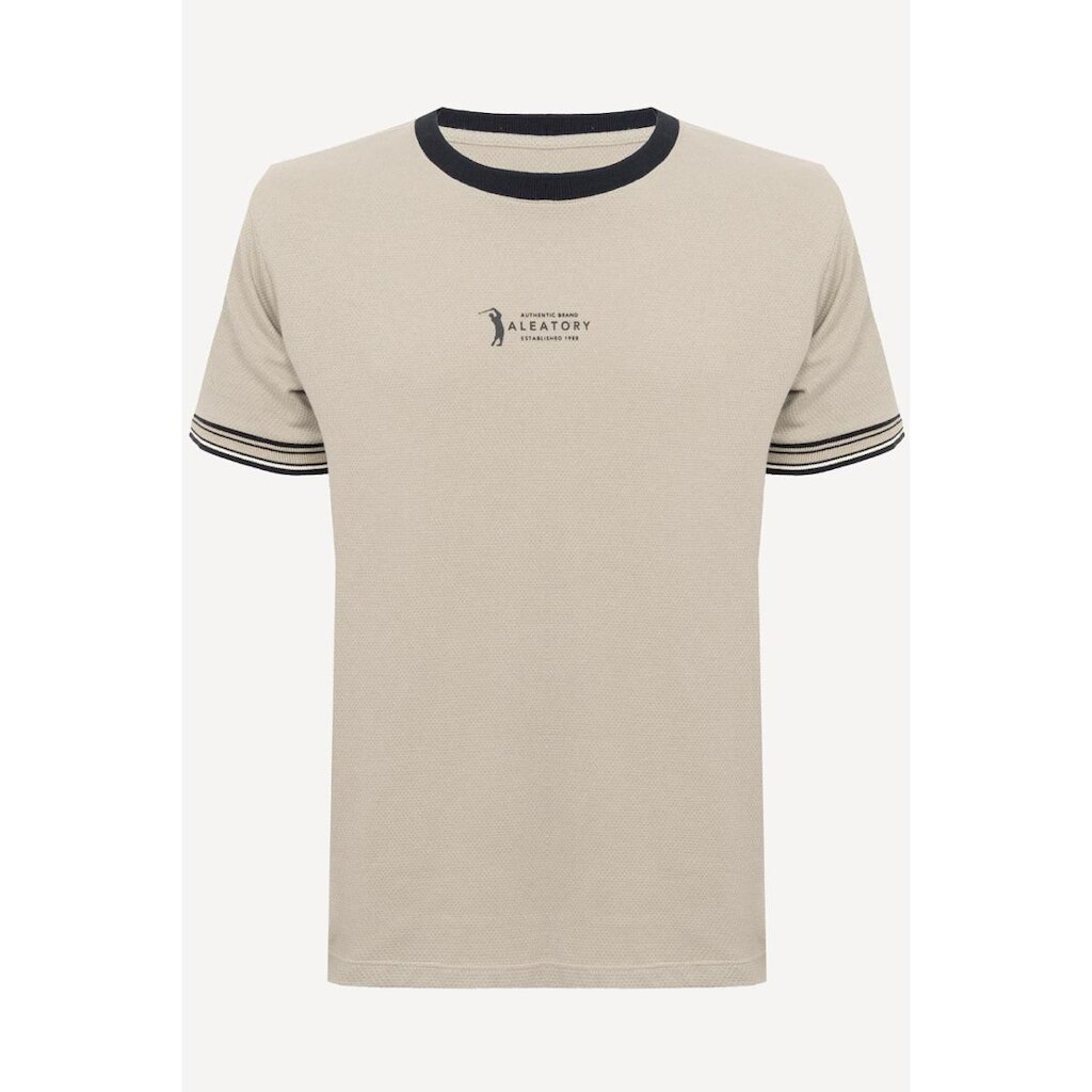 Camiseta Texturizada Aleatory Sandwall Bege