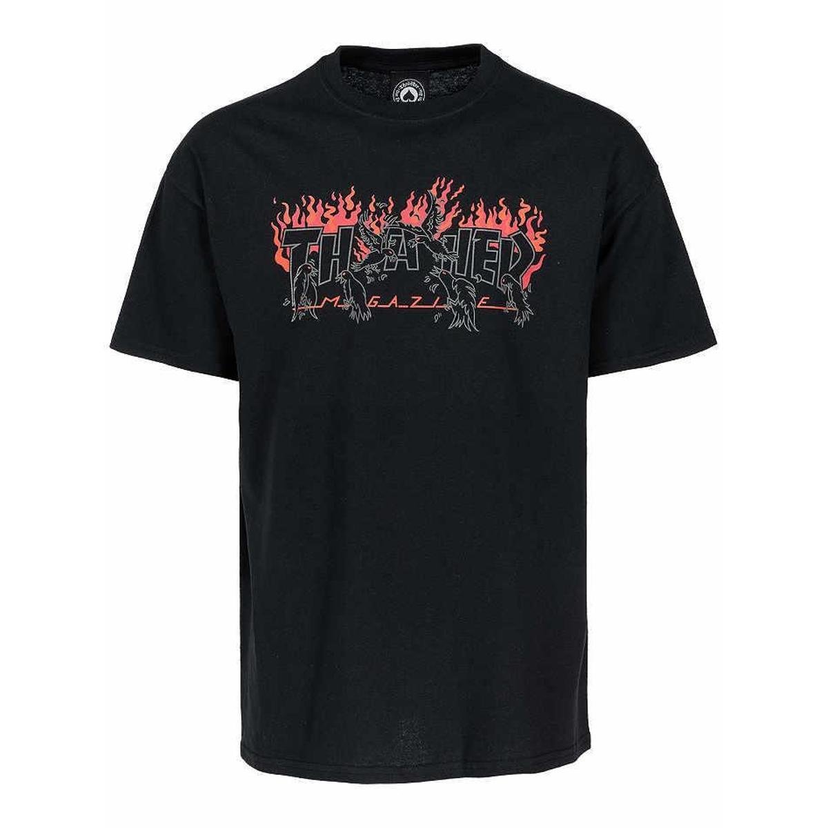 CAMISETA THRASHER MAGAZINE CROWS - PRETA