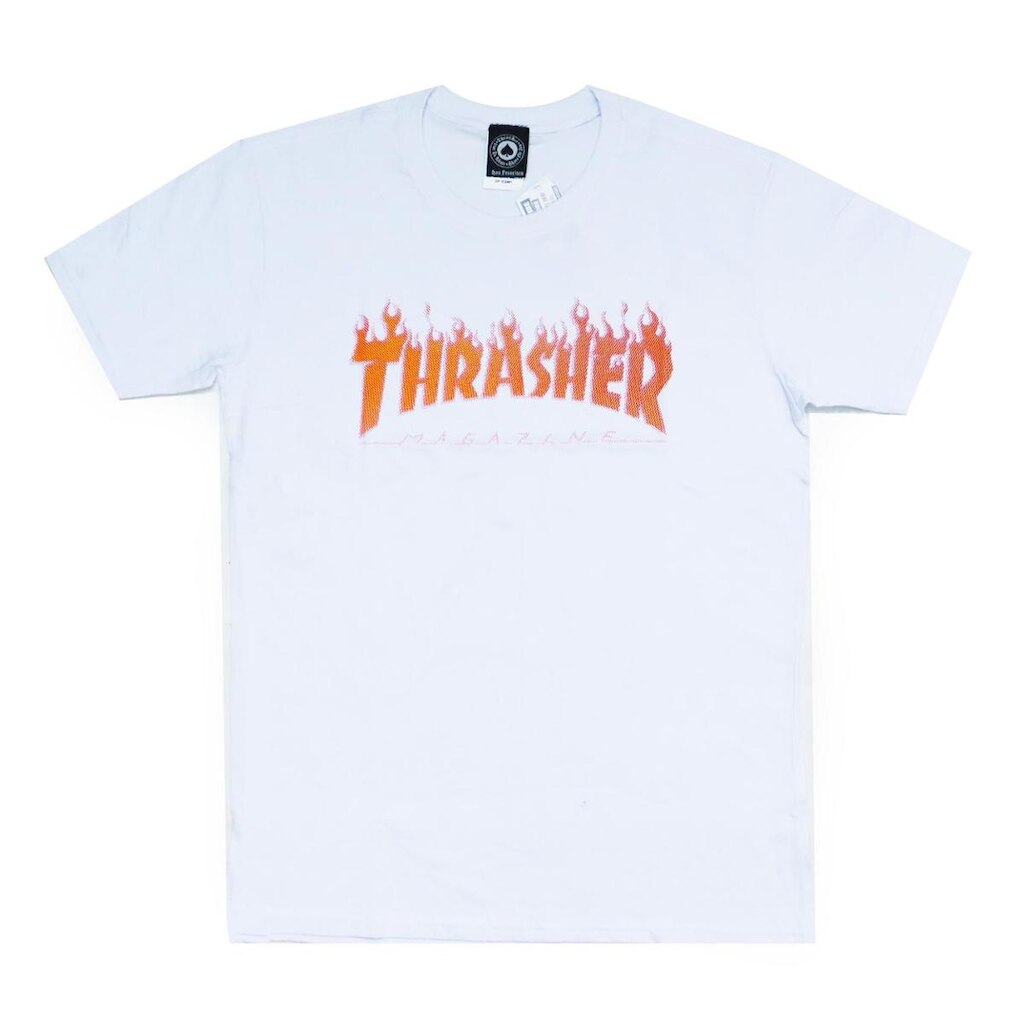Camiseta Thrasher Magazine Flame Halftone - Branco