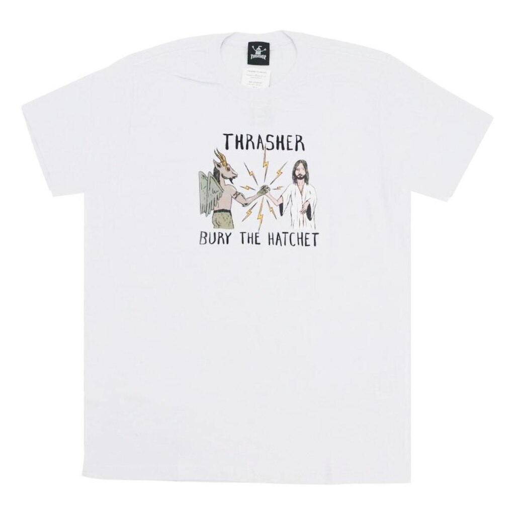 Camiseta Thrasher X Toy Machine B.T.H - Branco