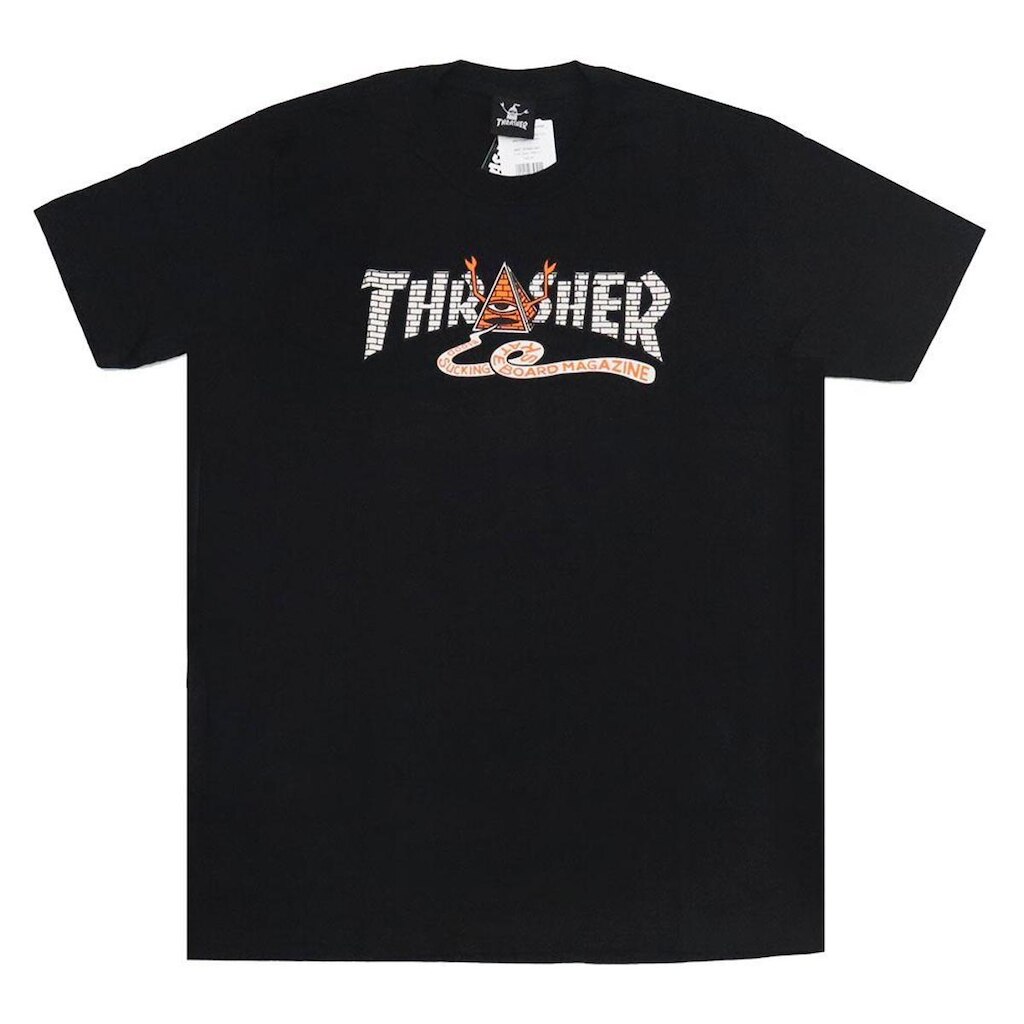 Camiseta Thrasher X Toy Machine Pyramid - Preto