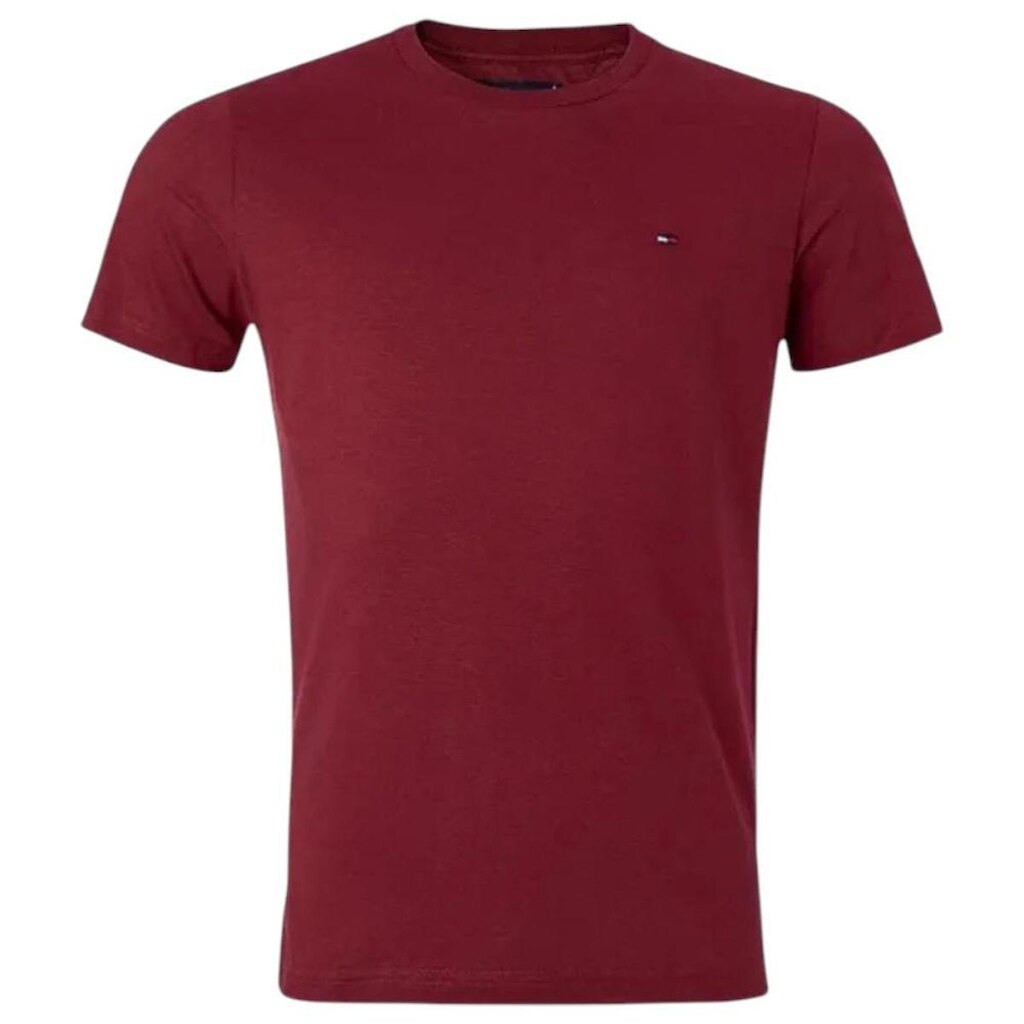 Camiseta Tommy Hilfiger Ess Seasonal Reg Fit Solid Tee Bordô