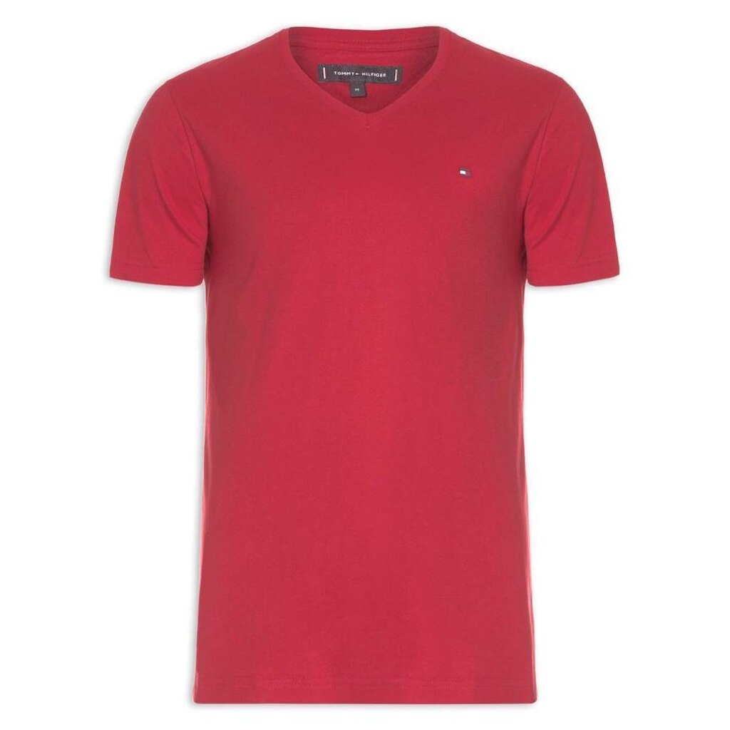 Camiseta Tommy Hilfiger Essential Vneck Cinza