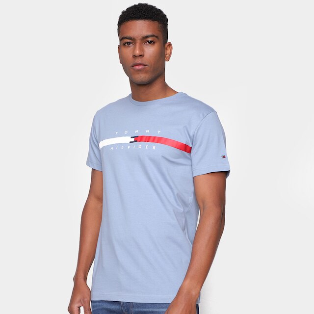 Camiseta Tommy Hilfiger Estampada Masculina - Azul é boa?