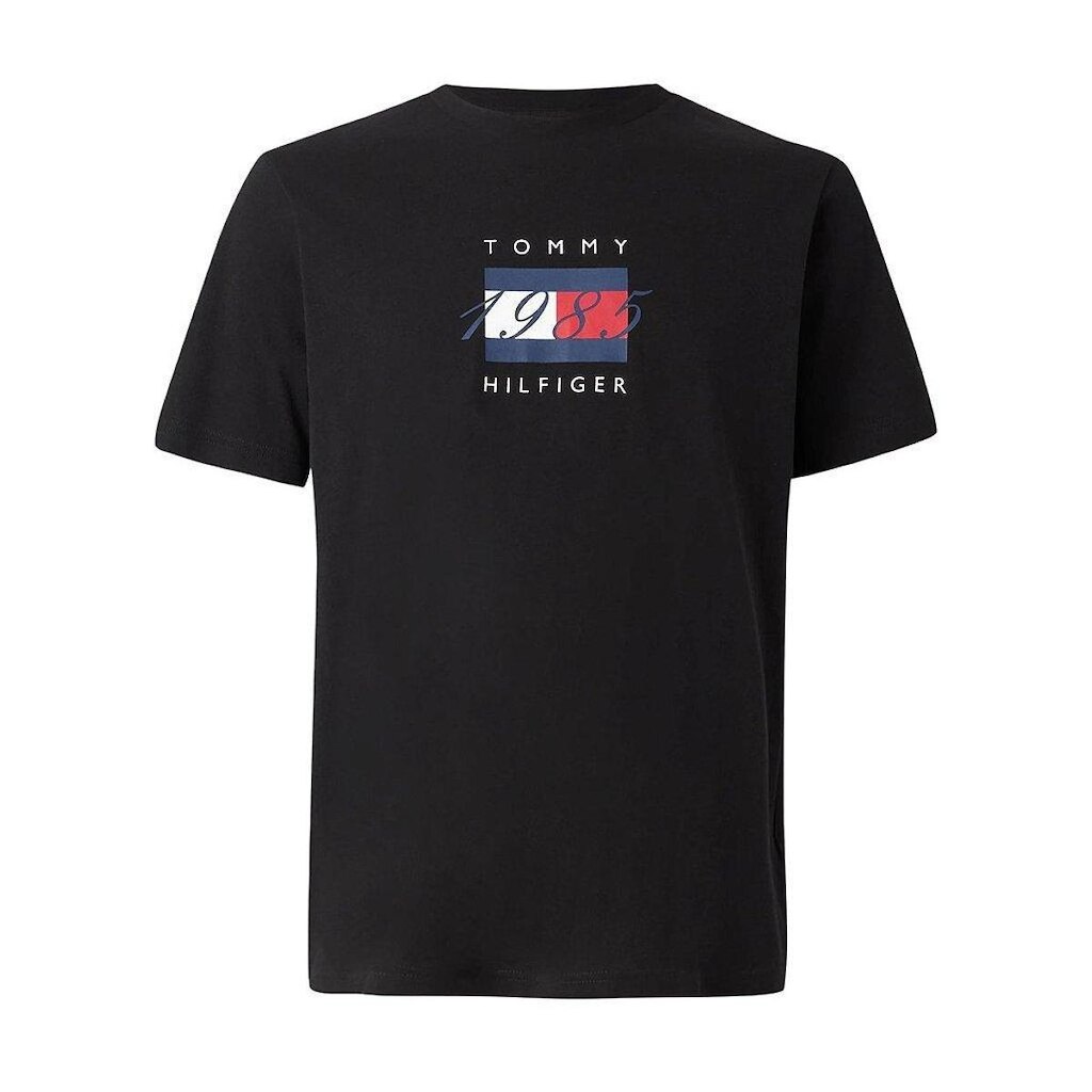 Camiseta Tommy Hilfiger Linear Flag Graphic Tee Branco