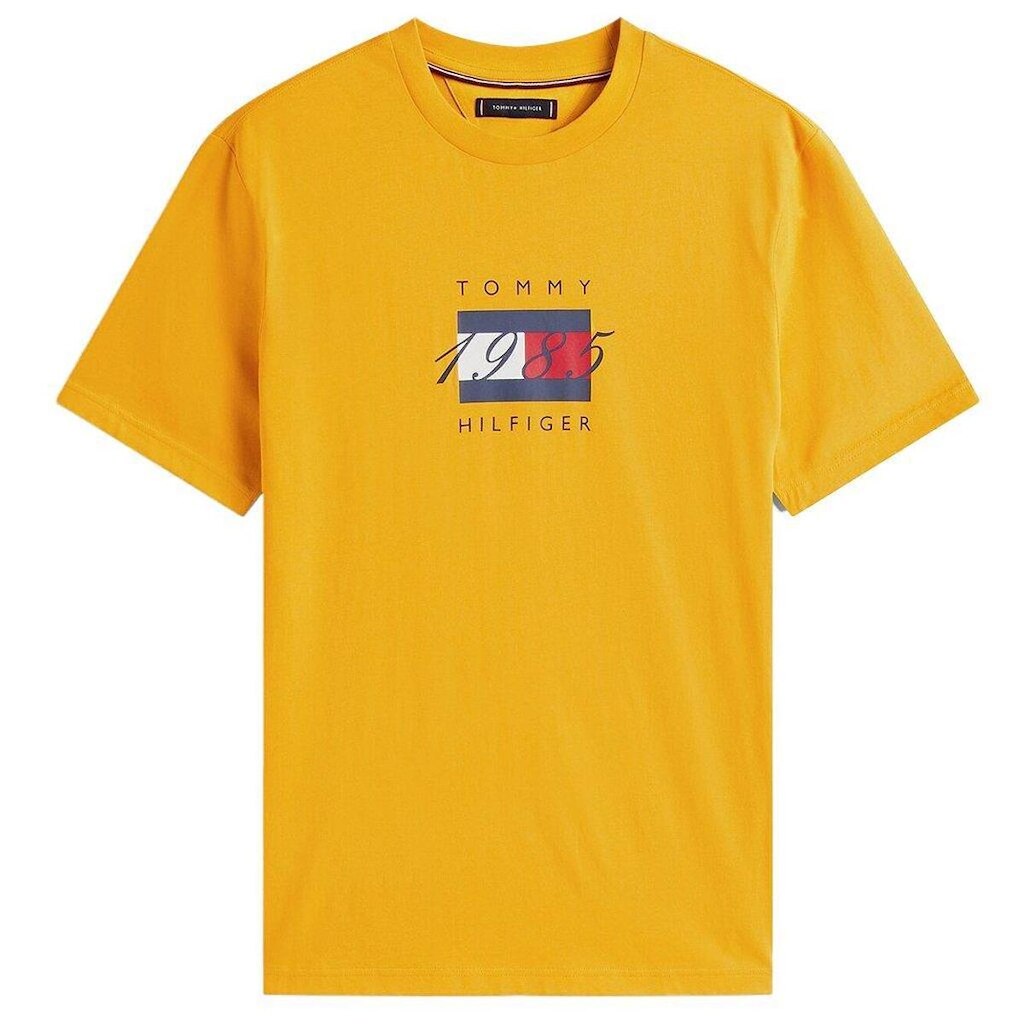 Camiseta Tommy Hilfiger Linear Flag Graphic Tee Branco