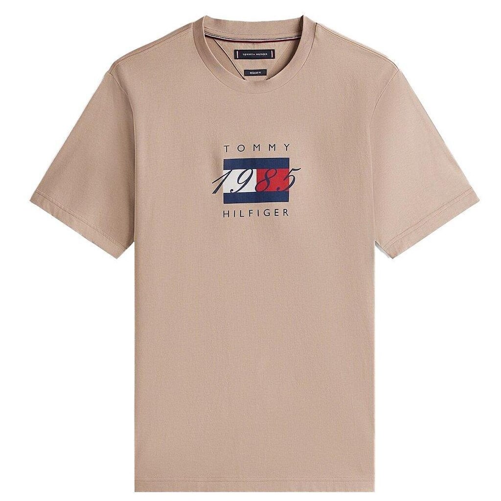 Camiseta Tommy Hilfiger Linear Flag Graphic Tee Branco
