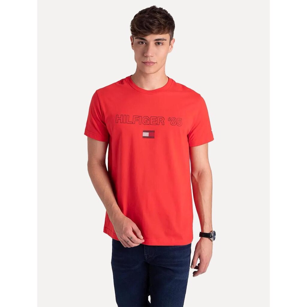 Camiseta Tommy Hilfiger Masculina Essential '85 Vermelha