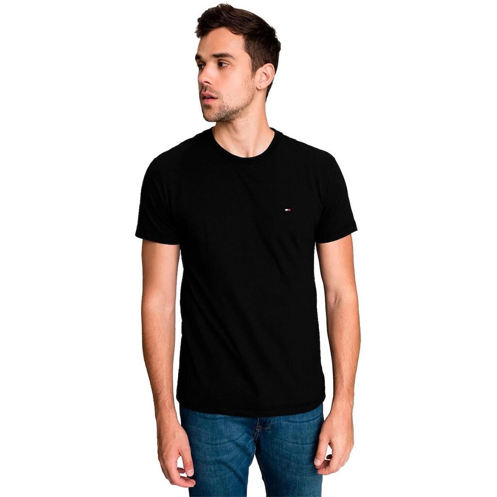 Camiseta Tommy Hilfiger Masculina Essential Tee Preta