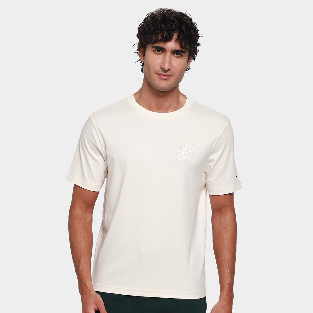 Camiseta Tommy Hilfiger Script Light Interlock Masculina