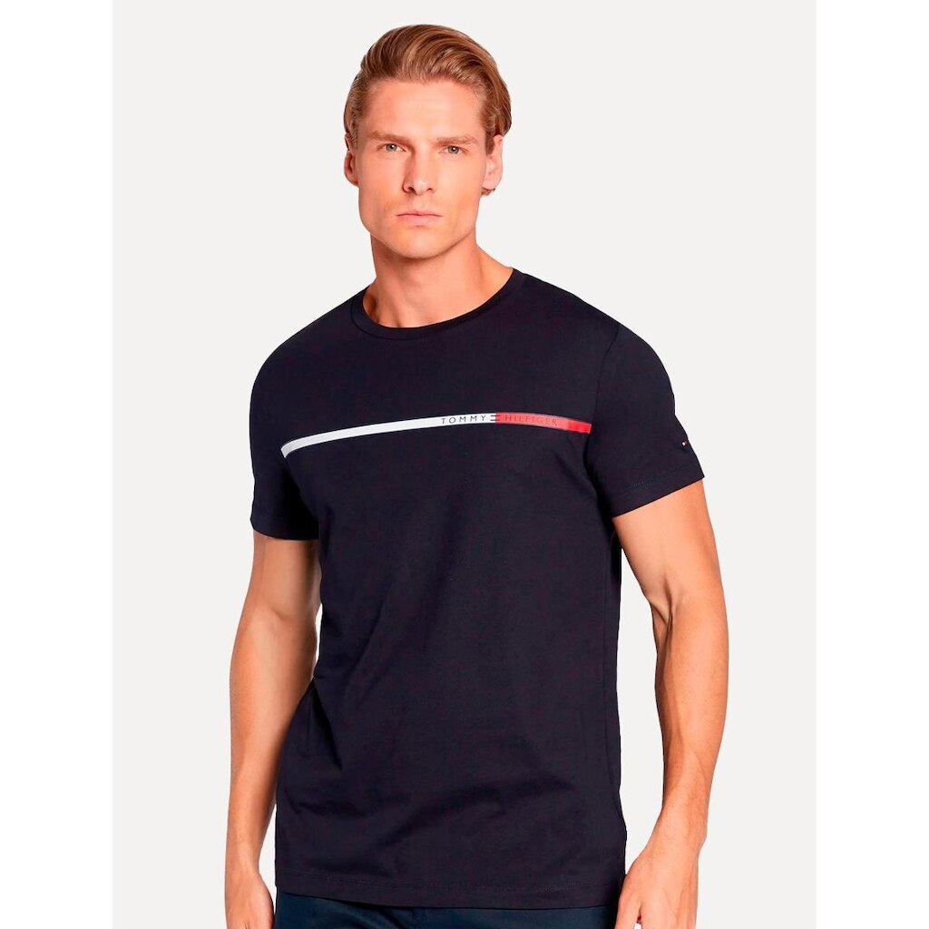 Camiseta Tommy Hilfiger Two Tone Chest Stripe Masculina