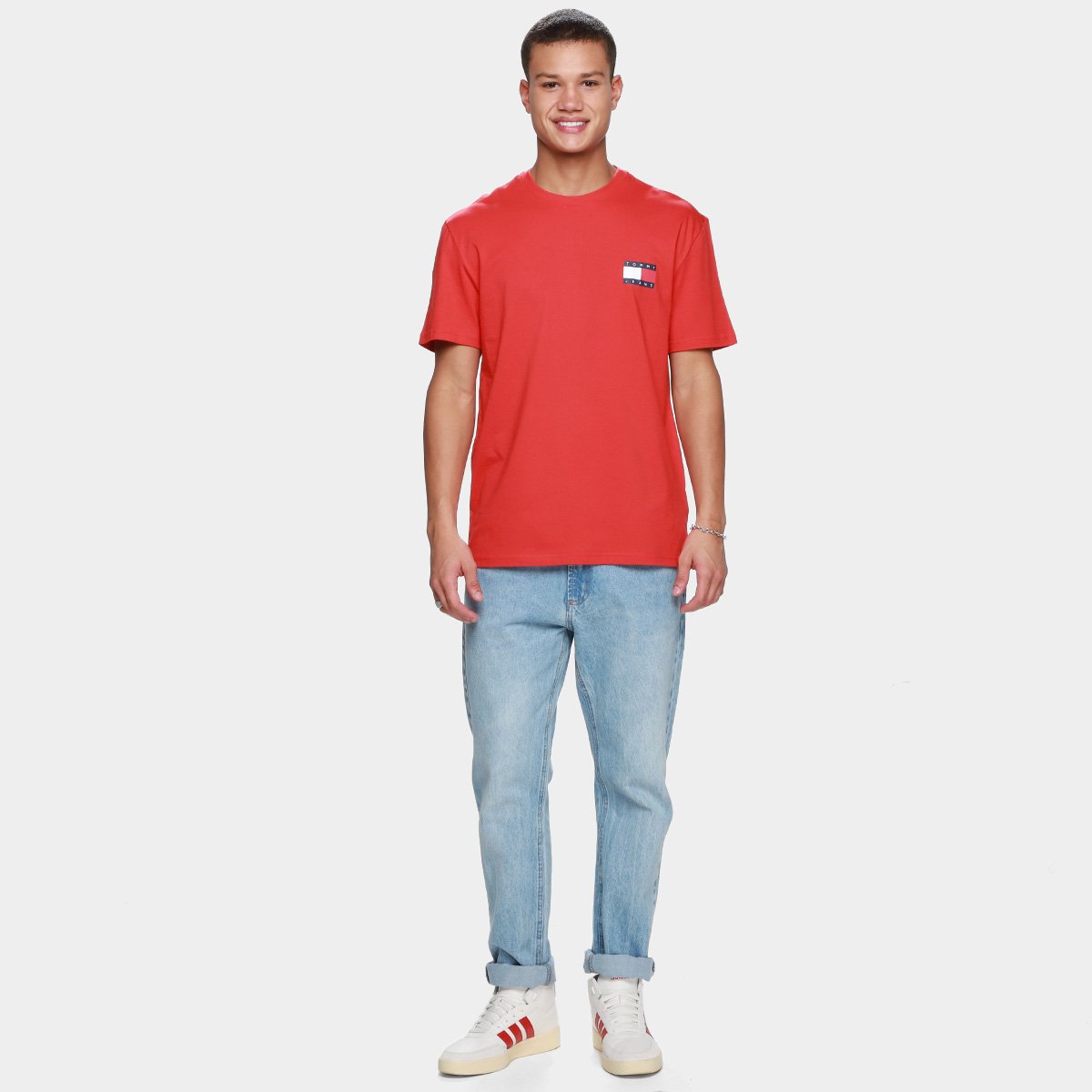 Camiseta Tommy Jeans Essential Flag Masculina - 3