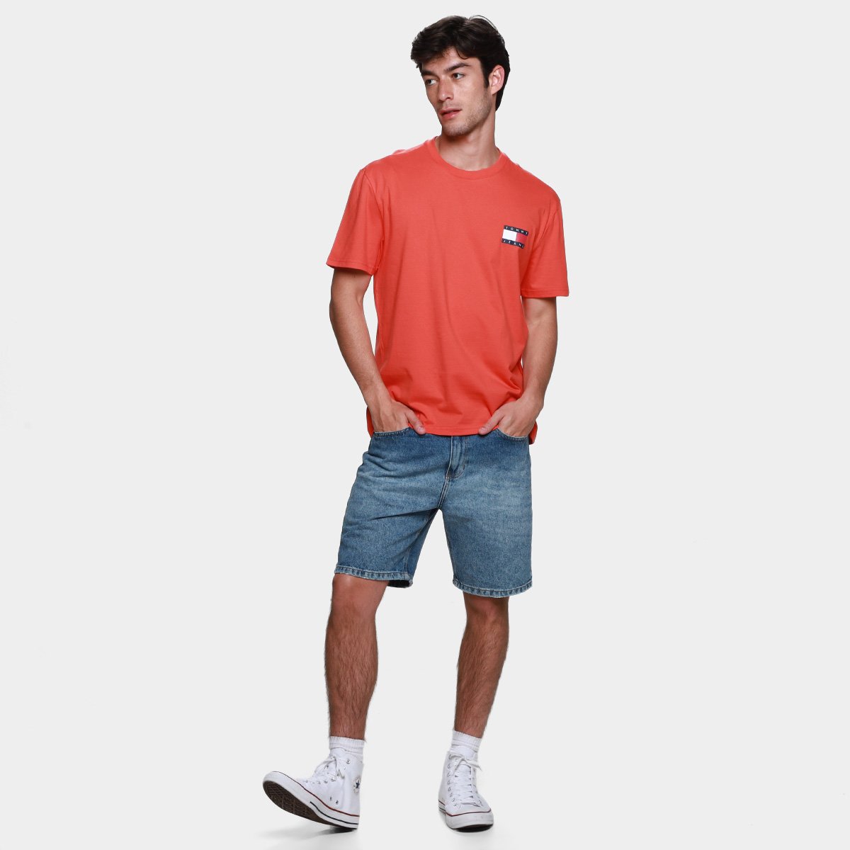 Camiseta Tommy Jeans Essential Flag Masculina - 3