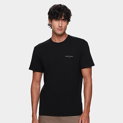 Camiseta Tommy Jeans Linear Chest Masculina Tam P