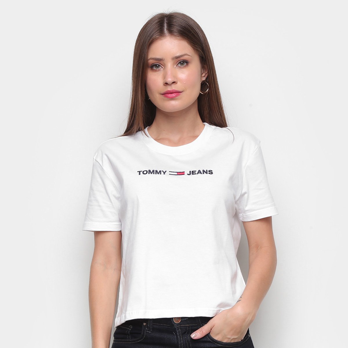 tommy jeans modern linear logo tee