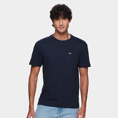 Camiseta Tommy Jeans Washed Pocket Masculina - Masculino