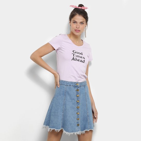 Camiseta Top Modas Good Times Ahead Feminina - Lilás