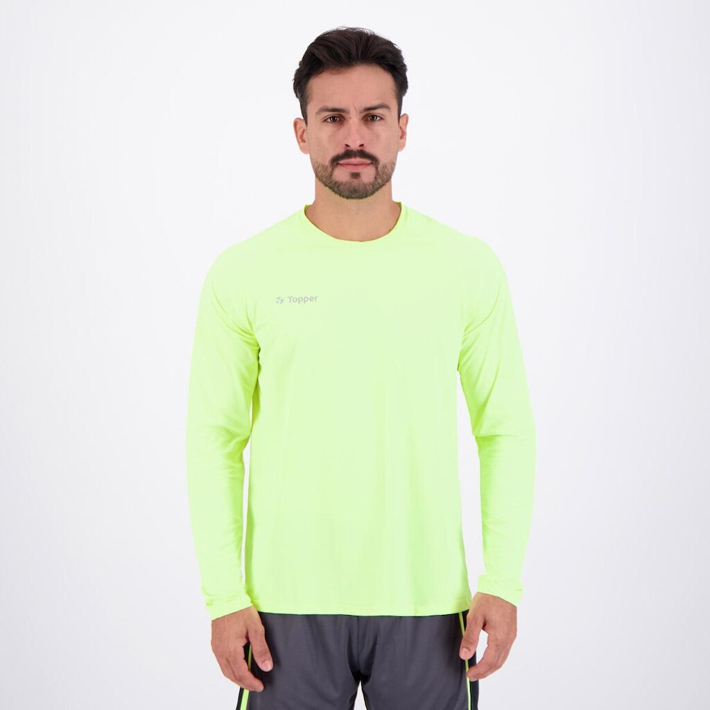 Camiseta Topper Basic Poliamida Manga Longa Masculina