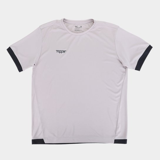 Camiseta Topper Futebol Ultra Masculina - Cinza Menor preço em Camiseta Topper Futebol Ultra Masculina - Cinza