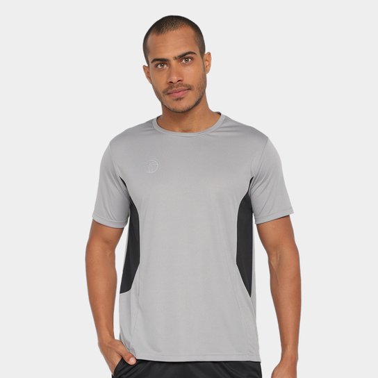 Camiseta Topper Treino Mix II Masculina - Cinza+Preto Menor preço em Camiseta Topper Treino Mix II Masculina - Cinza+Preto
