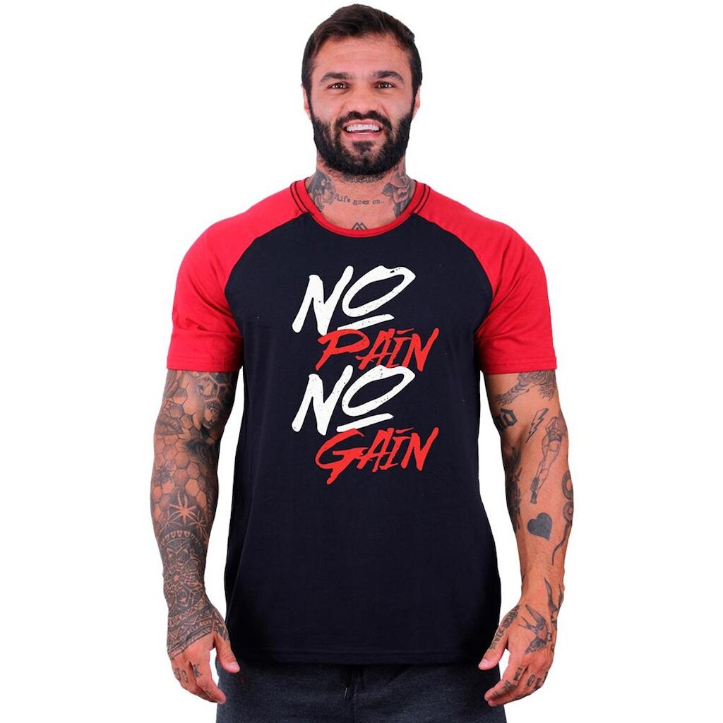 Camiseta Tradicional Manga Curta MXD Conceito No Pain No Gain