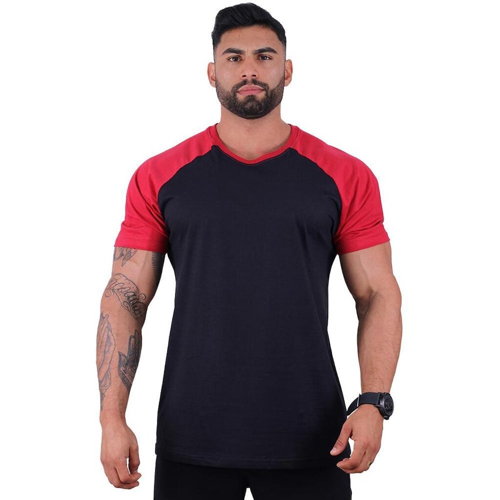 Camiseta Tradicional Manga Curta MXD Conceito Raglan Lisa Sem Estampas