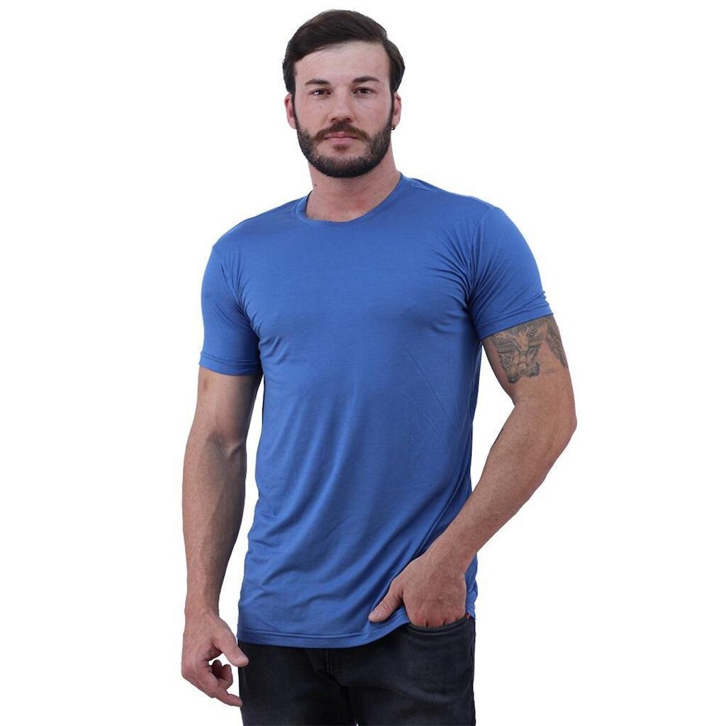Camiseta Tradicional Tech Modal MXD Conceito Original 91% Modal 9% Elastano Fio Micro Modal Fino