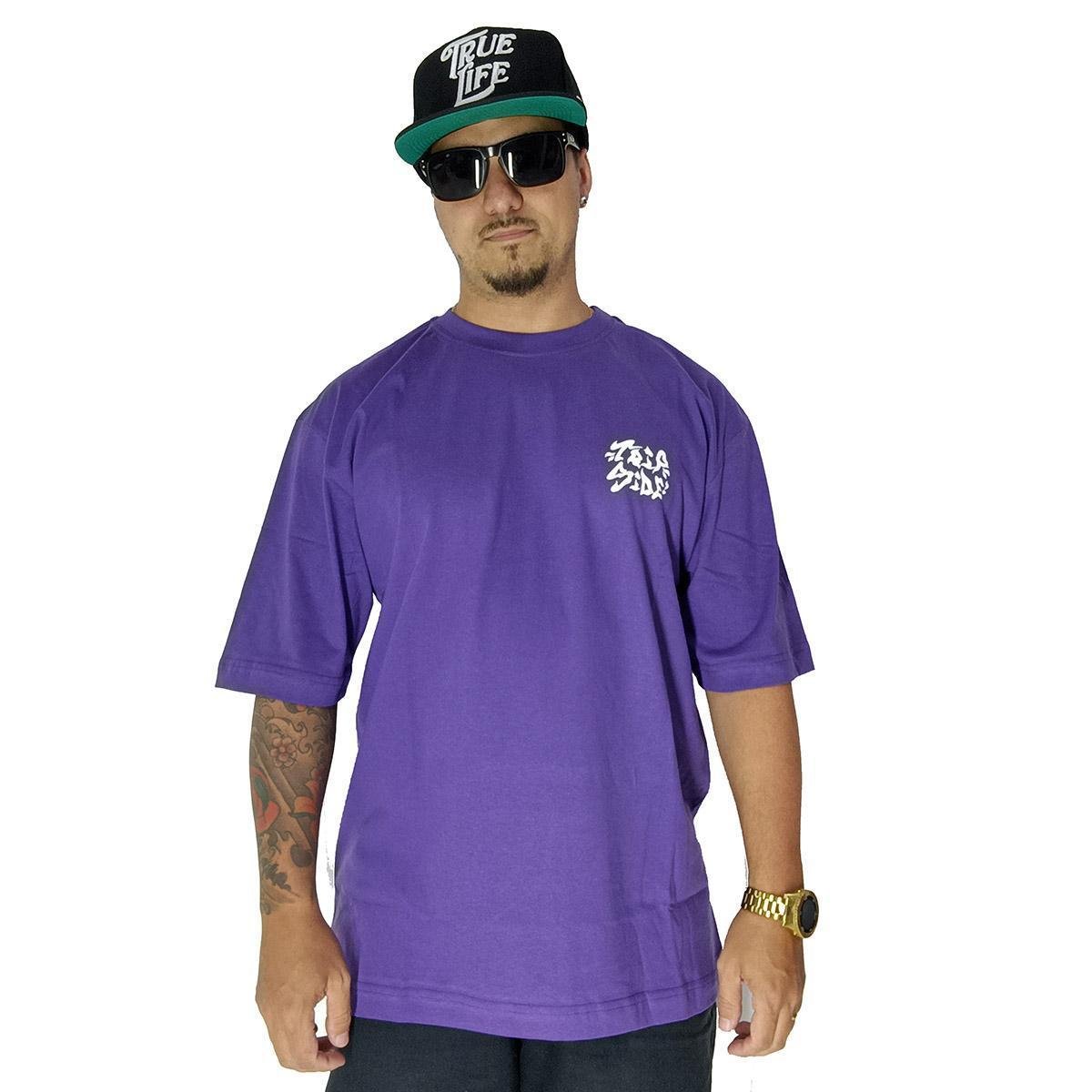 Camiseta Trip Side Oversized Crazy Science - Roxo | Netshoes