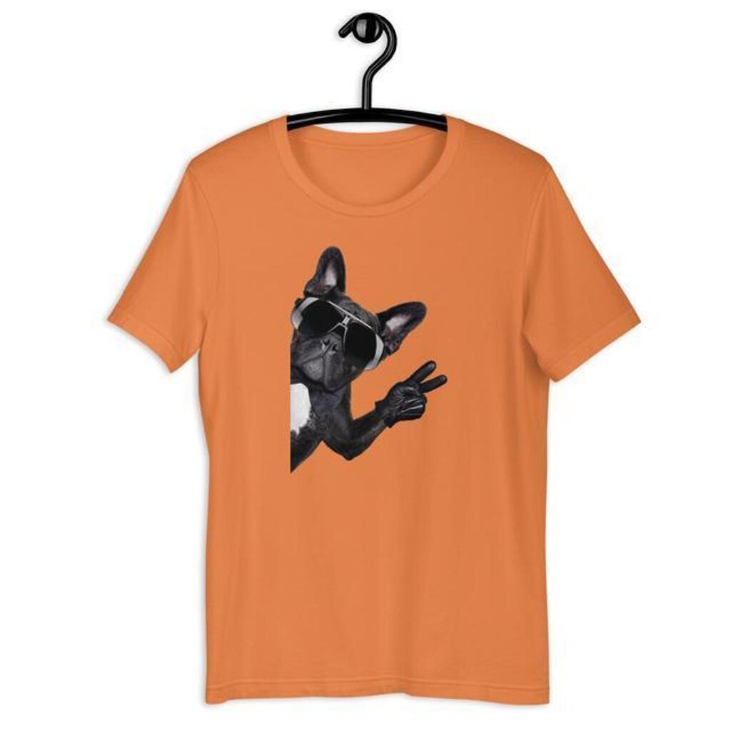 Camiseta Tshirt Masculina Bulldog Paz e Amor