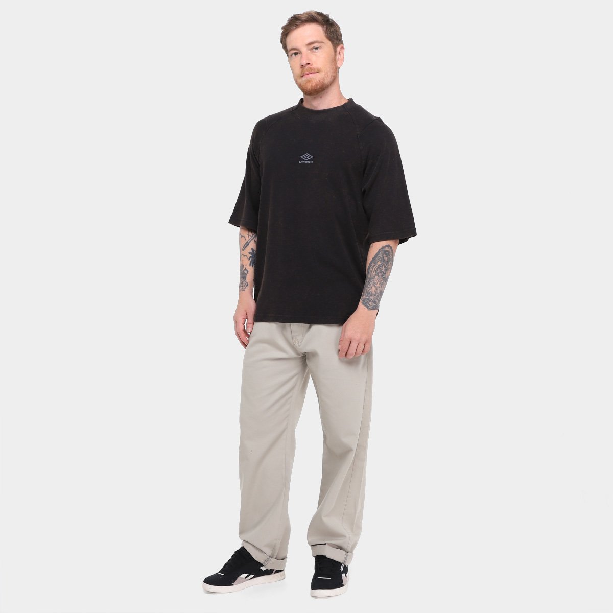 Camiseta Umbro Washed High Neck Boxy Masculino - 3