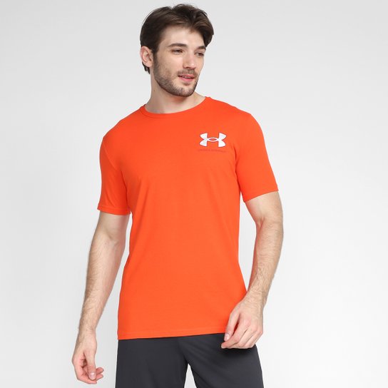 Camiseta Under Armour Abc Camo Fill Masculina - Laranja Escuro Menor preço em Camiseta Under Armour Abc Camo Fill Masculina - Laranja Escuro