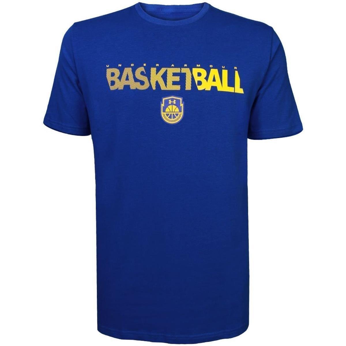 Camiseta Under Armour Basketball Wordmark Masculina Preto Netshoes