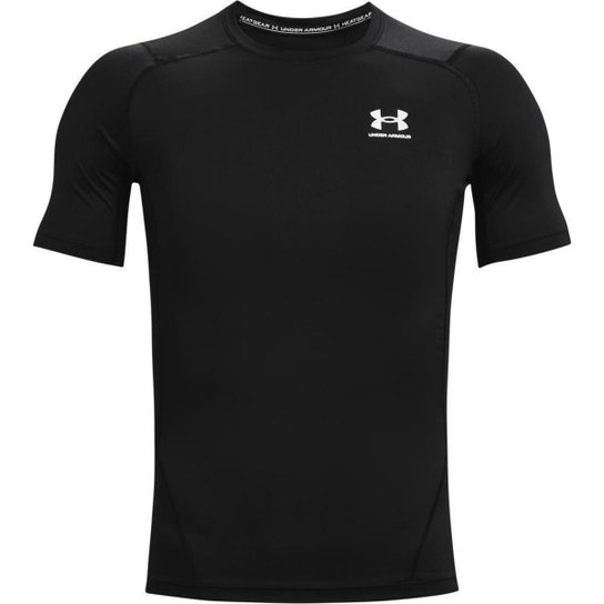 Camiseta Under Armour de Compressão HG Masculina - Preto - Preto Menor preço em Camiseta Under Armour de Compressão HG Masculina - Preto - Preto