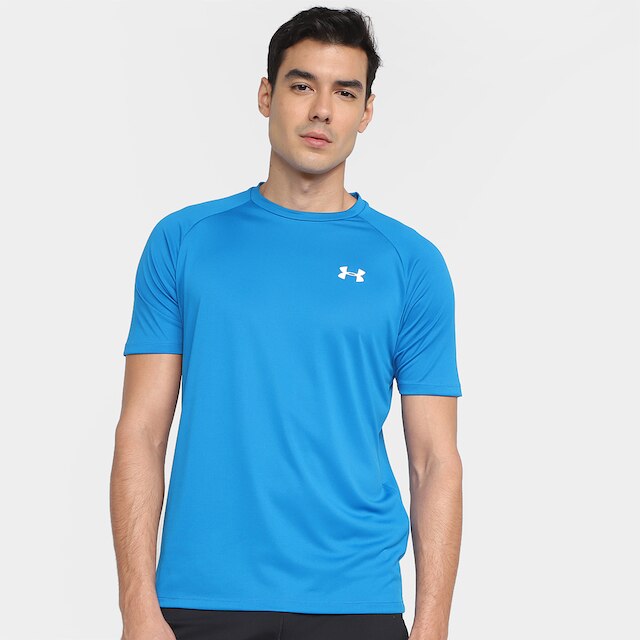 Camiseta Under Armour Tech 2.0 Masculina - Azul Claro+Branco é ruim? Camiseta Under Armour Tech 2.0 Masculina - Azul Claro+Branco é boa?